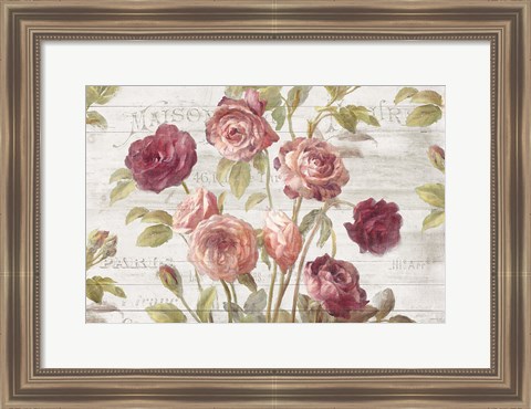 Framed French Roses I Print