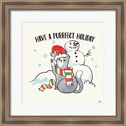 Framed Santa Paws III Print