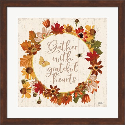 Framed Fall Garden V Print