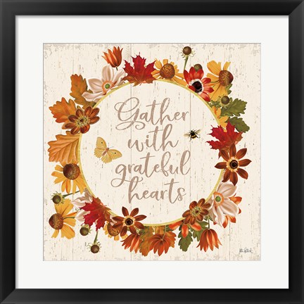 Framed Fall Garden V Print