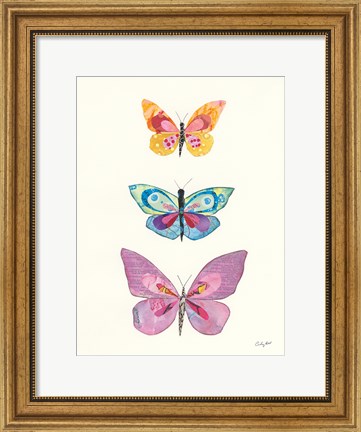 Framed Butterfly Charts III Print