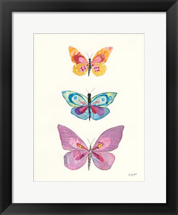 Framed Butterfly Charts III Print