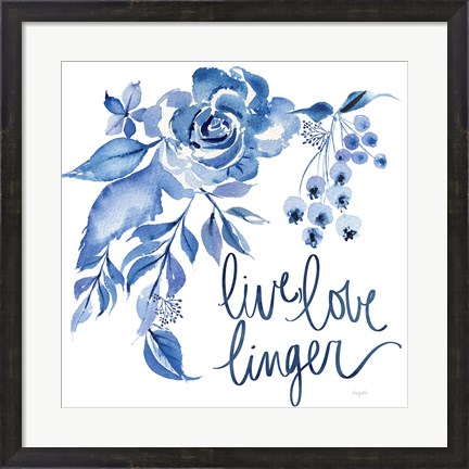 Framed Delft Delight I Print