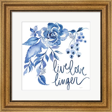 Framed Delft Delight I Print