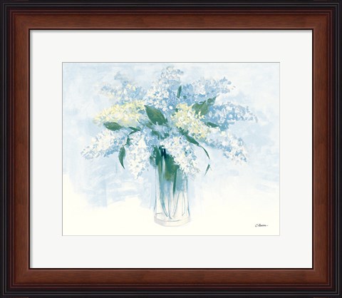 Framed Contemporary Lilac Blue Print