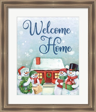 Framed Classic Snowmen V Print