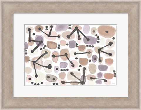 Framed Mid Century I Blush Print