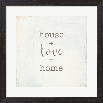 Framed Home Sweet Home IV Script Print
