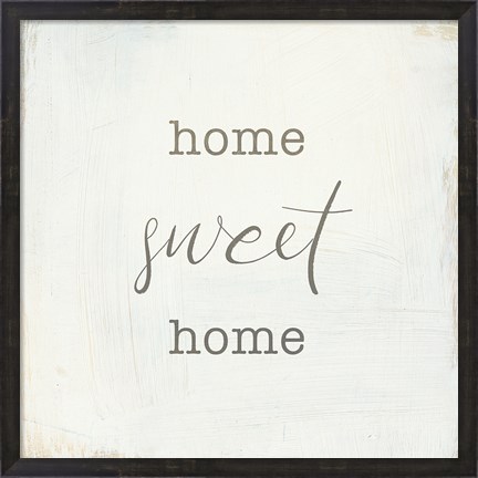 Framed Home Sweet Home I Script Print