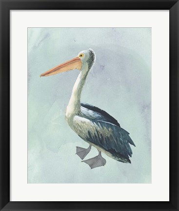 Framed Watercolor Beach Bird VI Print