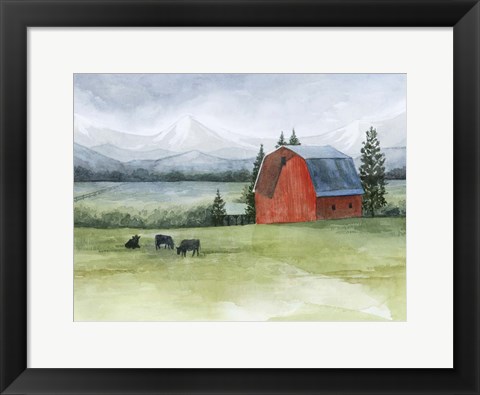 Framed Valley Herd I Print