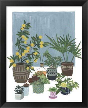 Framed Portrait of Plants II Print