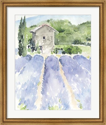 Framed Lavender Fields I Print