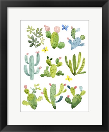 Framed Happy Cacti Print