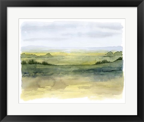 Framed Golden Strata I Print