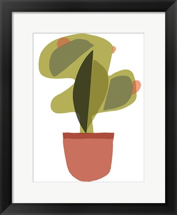 Framed Mod Cactus V Print