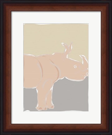 Framed Pastel Zoo I Print