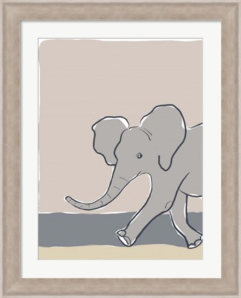 Framed Pastel Zoo III Print