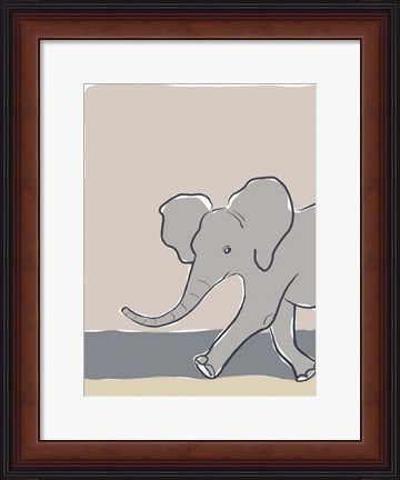 Framed Pastel Zoo III Print