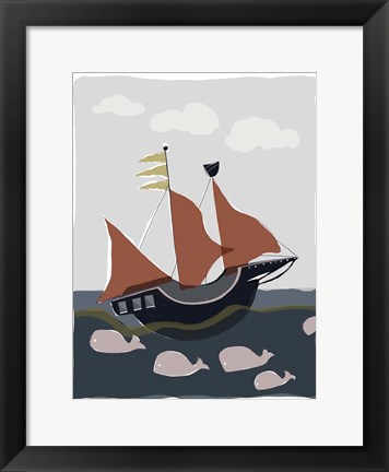 Framed Oceans Ahoy II Print