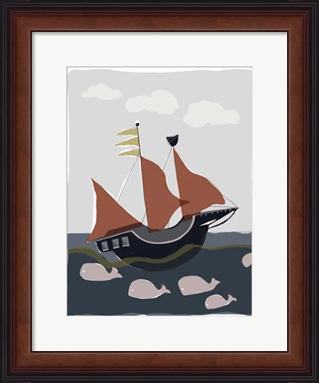 Framed Oceans Ahoy II Print