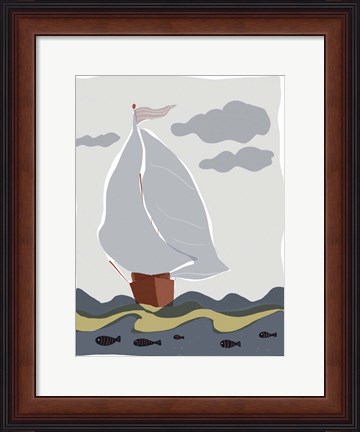 Framed Oceans Ahoy III Print