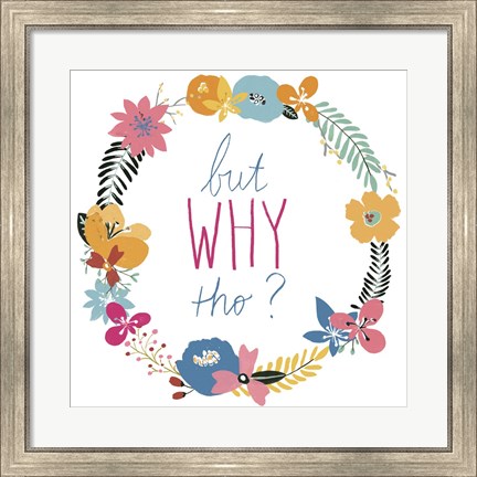 Framed Snarky Florals VII Print