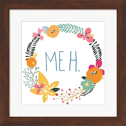 Framed Snarky Florals IX Print