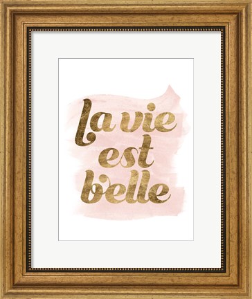 Framed La Vie in Pink III Print