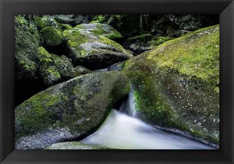 Framed Green Rock River Print