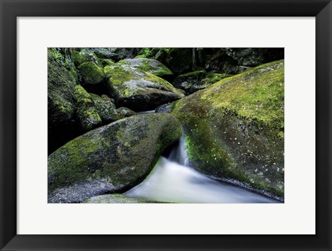 Framed Green Rock River Print