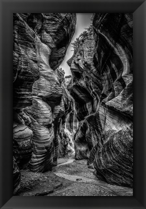 Framed Slot Canyon Utah 8 Black &amp; White Print