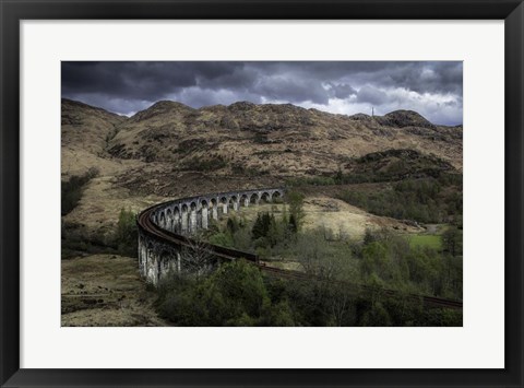 Framed Old Train Route Print