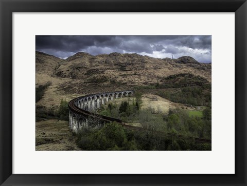 Framed Old Train Route Print