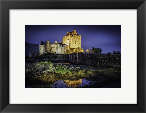 Framed Fairytale Castle Twilight Print