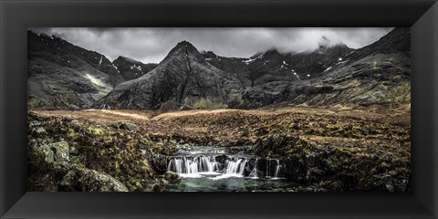 Framed Fairytale Pool Black &amp; White Print