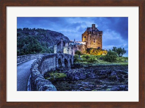 Framed Fairytale Castle Twilight 3 Print