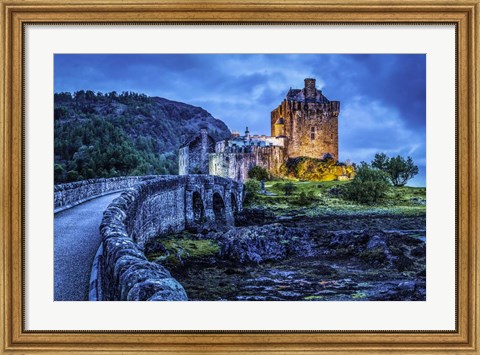 Framed Fairytale Castle Twilight 3 Print