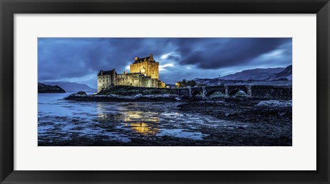 Framed Fairytale Castle Twilight Panorama 2 Print