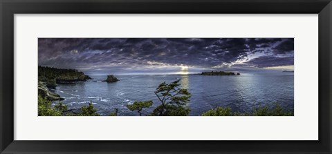 Framed Cape Flattery Island Sunset Print