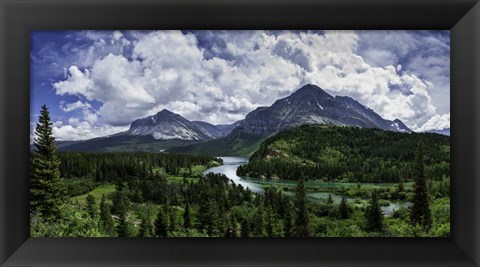 Framed Many Glacier River Print