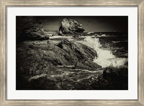 Framed Corona Coast 2 Sepia Print