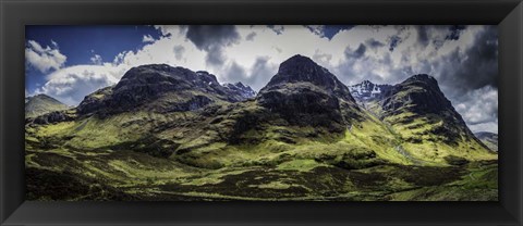 Framed Glen Etive Panorama Print