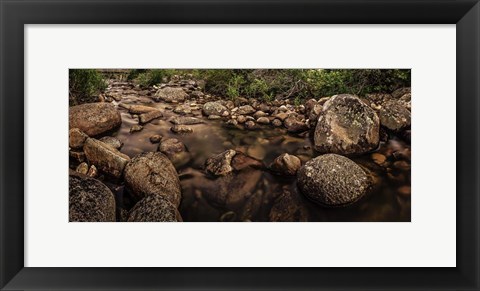 Framed River Rocks Print