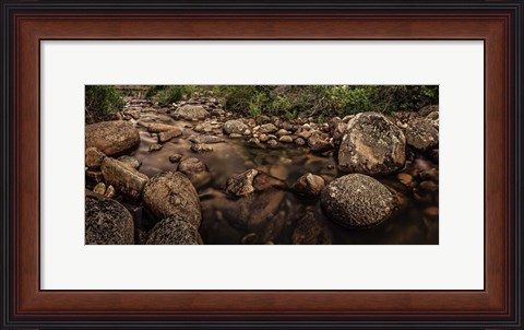 Framed River Rocks Print