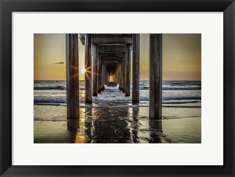 Framed Cali Pier 3 Print