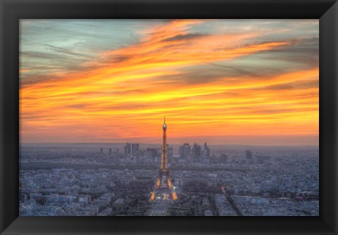 Framed Parisian Sunset Print