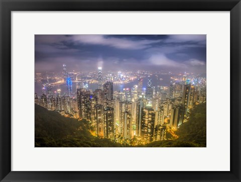 Framed View from The Peak Hong Kong Print