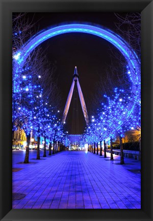 Framed London Eye at Christmas Print