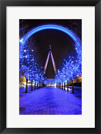 Framed London Eye at Christmas Print